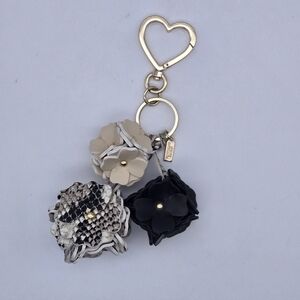 Victoria's Secret Floral Keychain/Purse Charm with Heart Clasp